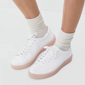 Everlane White With Light Pink Soles Releather Tennis Shoes W8 M6